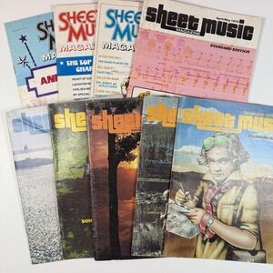 Sheet Music Magazine 1978 Complete Year 9 Issues Vocal Piano Guitar Vintage